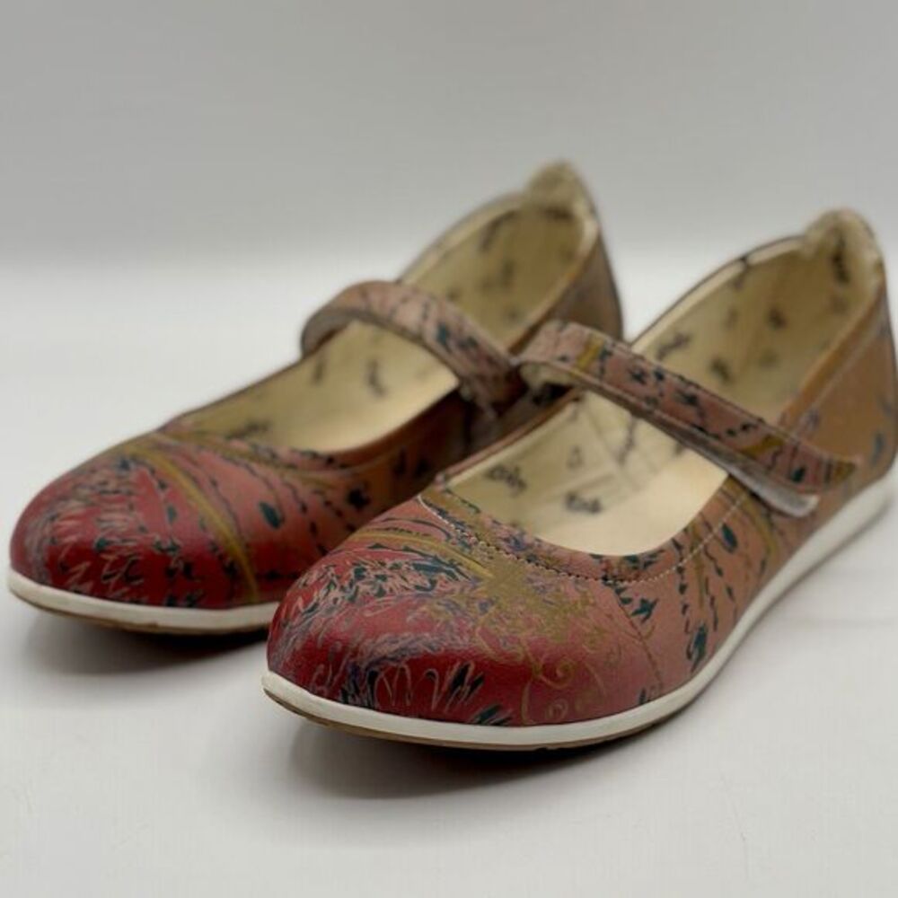 Goby Women’s Ballerinas Shoes Size 38 (7.5)  Mary Jane Faux Leather Memory Foam